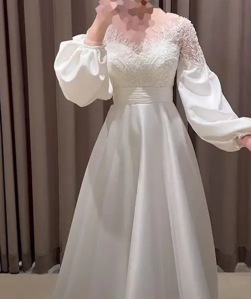 عکس لباس مجلسی ساتن ساده