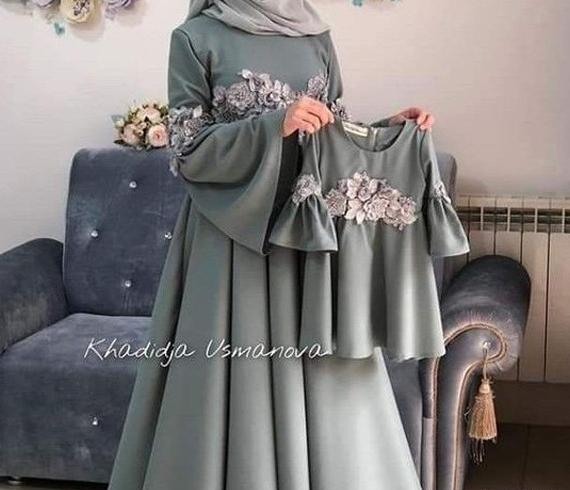 عکس لباس مجلسی ست مادر و دختر پوشیده