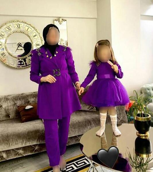 عکس لباس مجلسی ست مادر دختری گیپور