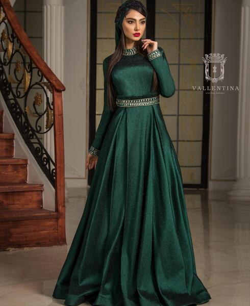 عکس لباس مجلسی پوشیده ژپون دار