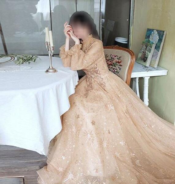 عکس لباس مجلسی با رنگ نباتی