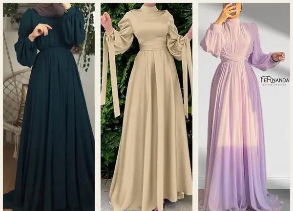 عکس لباس مجلسی دخترانه بلند ساده