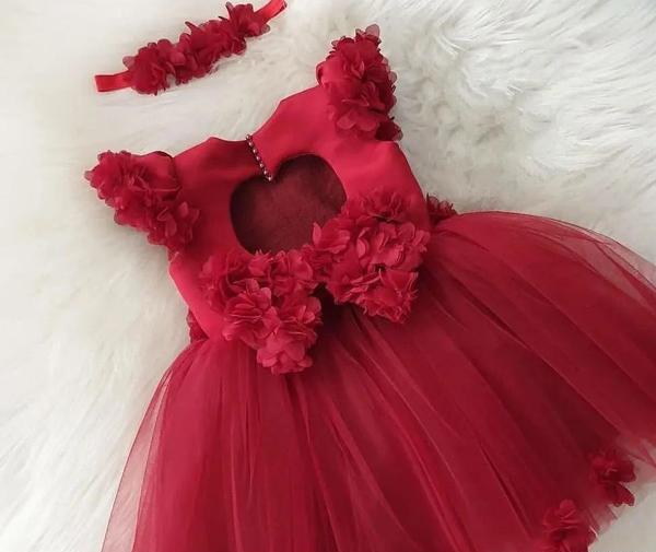 عکس مدل لباس مجلسی حریر ساده بچه گانه