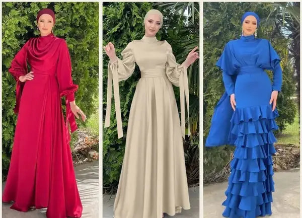 عکس مدل لباس مجلسی حجابی دخترانه