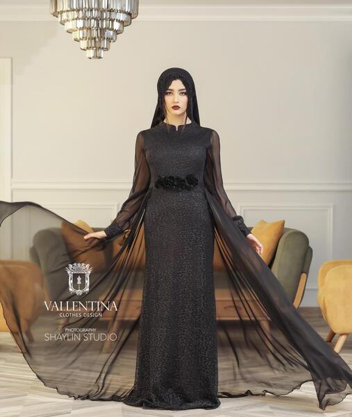 عکس لباس مجلسی حریر پوشیده