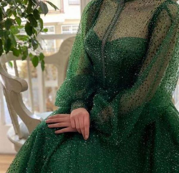 عکس مدل لباس مجلسی ترکیب لمه و حریر