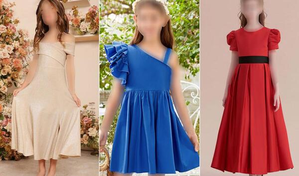 عکس لباس مجلسی بلند دخترانه ۱۲ ساله