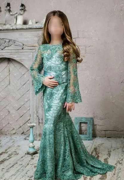 عکس لباس مجلسی بلند دخترانه ۱۲ ساله