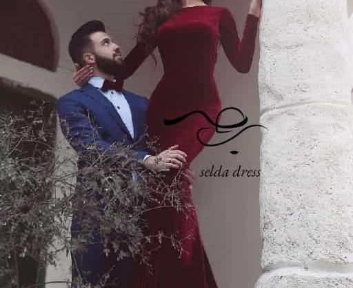 عکس لباس مجلسی بلند مخمل