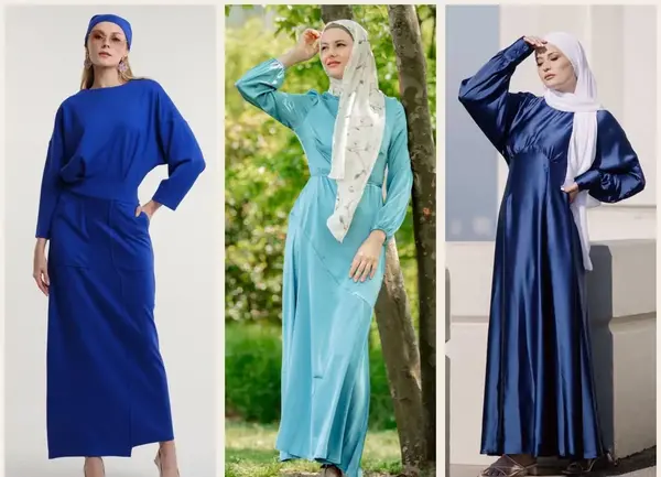 عکس مدل لباس مجلسی ابی کمرنگ