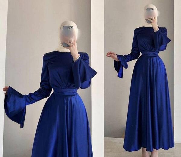 عکس لباس مجلسی زنانه آبی روشن