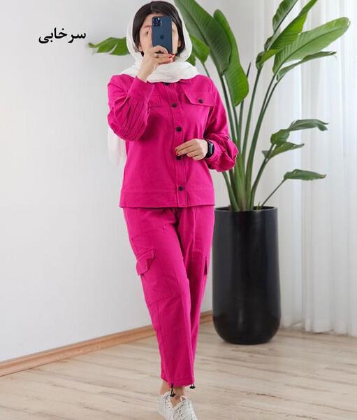 عکس ست کارگو دخترانه صورتی