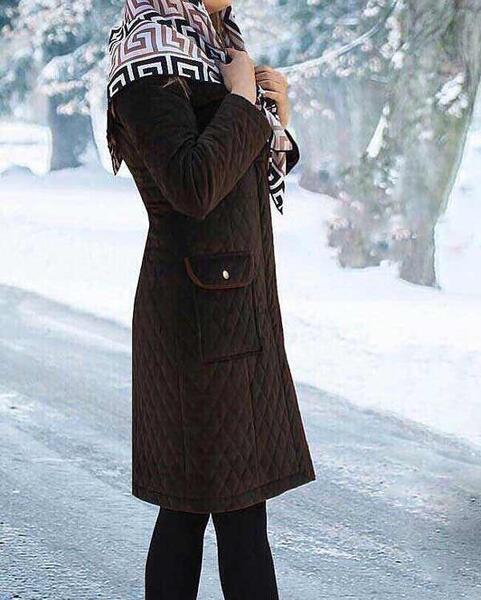 عکس مدل مانتو قهوه ای سوخته