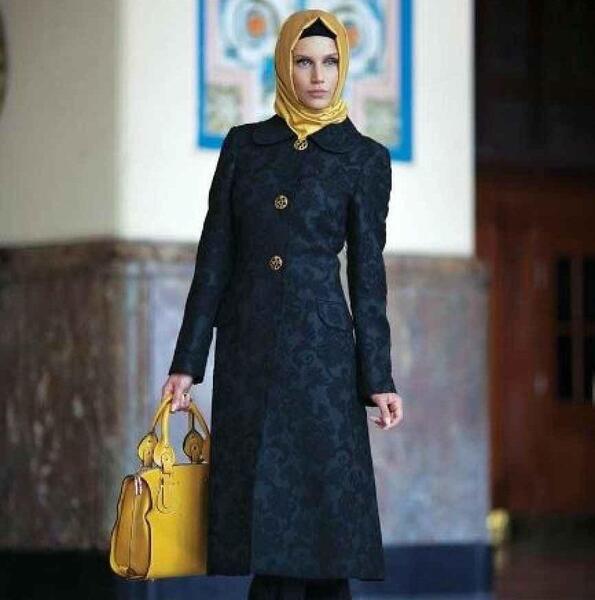 عکس مدل مانتو قهوه ای سوخته