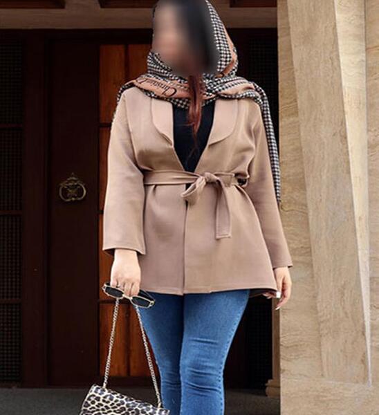 عکس مدل مانتو قهوه ای روشن
