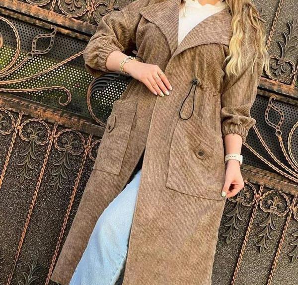 عکس مدل مانتو قهوه ای مجلسی