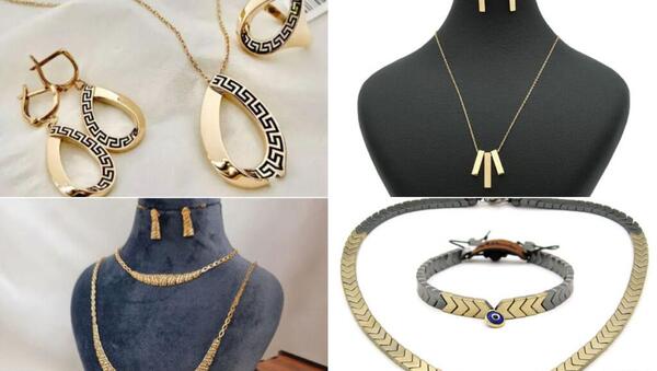 عکس نیم ست طلا دخترانه اسپرت
