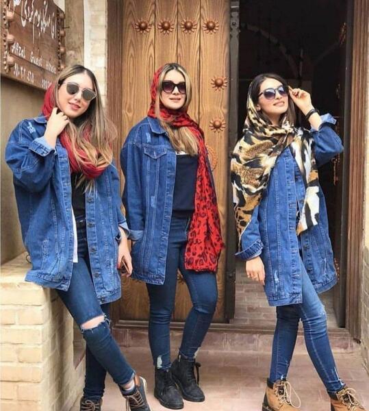 عکس اسپرت دخترانه ست مانتو لی با شلوار و شال