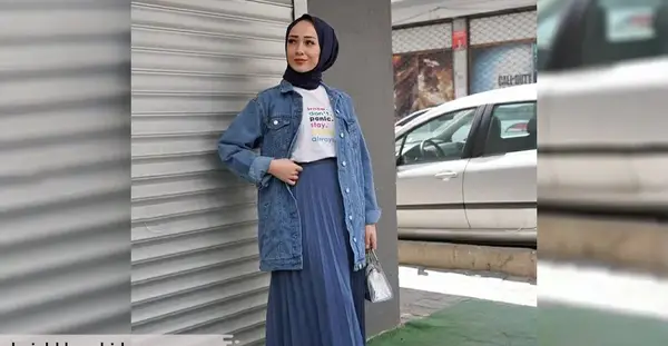 عکس اسپرت دخترانه ست مانتو لی با شلوار و شال