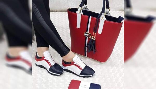 عکس کیف و کفش ست دخترانه اسپرت مدرسه