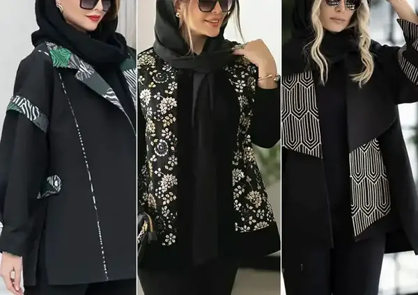 عکس مدل مانتو کتی مشکی مجلسی