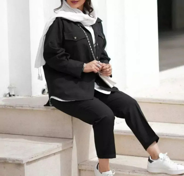 عکس ست مانتو و شلوار اسپرت دخترانه