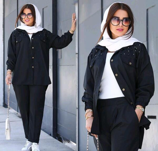 عکس ست مانتو و شلوار اسپرت دخترانه