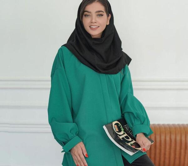 عکس مدل مانتو کرپ مازراتی جلو بسته