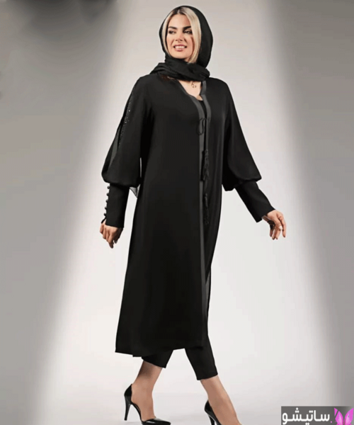 عکس مدل مانتو کرپ حریر ساده و شیک