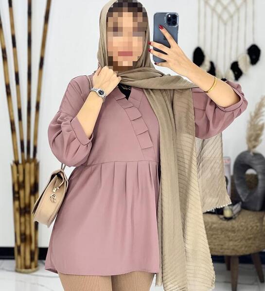 عکس مدل مانتو کرپ حریر ساده و شیک