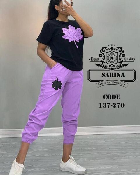 عکس ست تیشرت شلوار اسپرت دخترانه