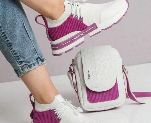عکس ست کیف و کفش اسپرت دخترانه برای مدرسه