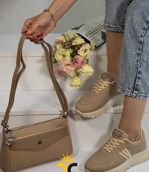 عکس کیف و کفش ست اسپرت دخترانه برای مدرسه