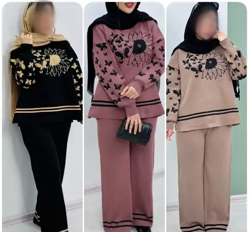 عکس ست بلوز شلوار دخترانه اسپرت زمستانی