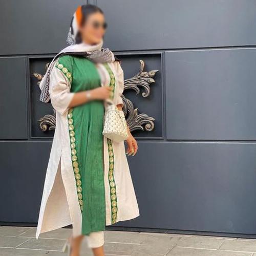 عکس مدل مانتو کرپ باربی مجلسی بلند