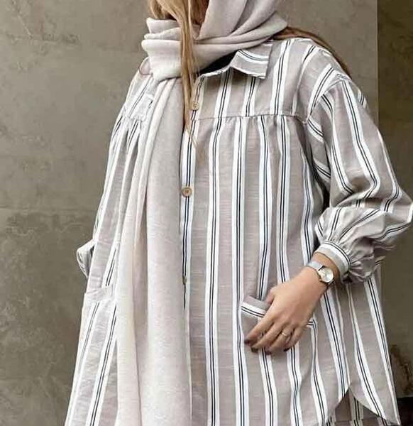 عکس مدل مانتو گشاد کوتاه جلو بسته