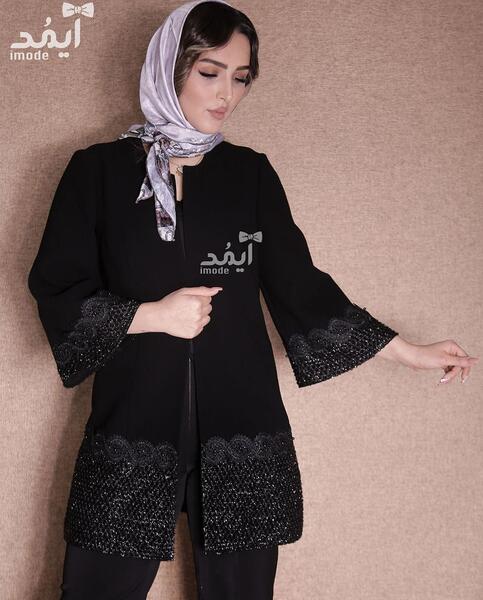 عکس مدل مانتو گیپور کوتاه