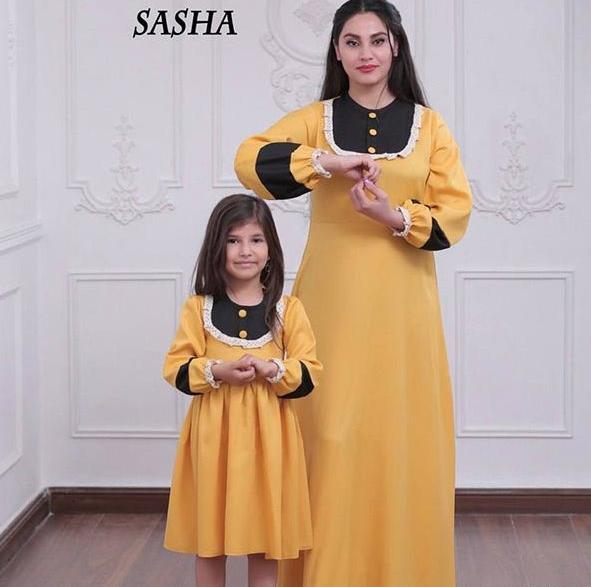 عکس لباس مجلسی دخترانه ست مادر دختری