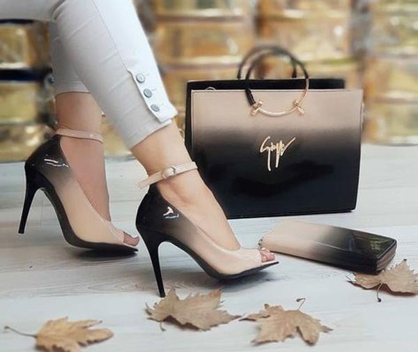 عکس ست کیف و کفش مجلسی مشکی دخترانه
