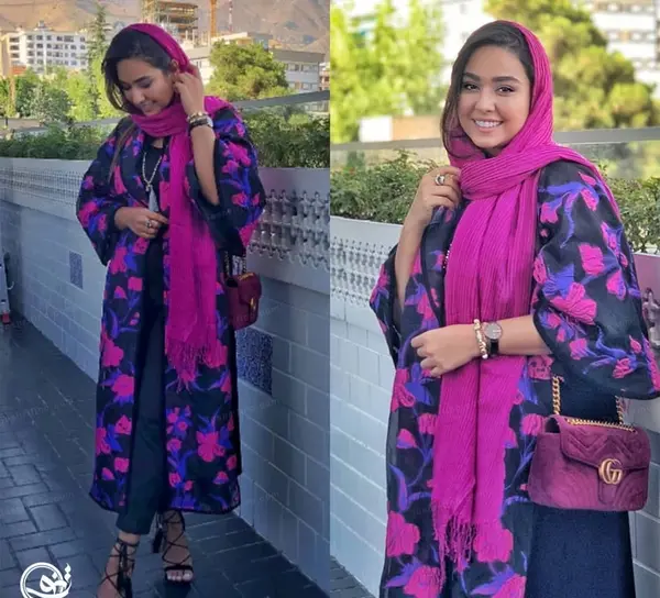 عکس مدل مانتو گل گلی نخی
