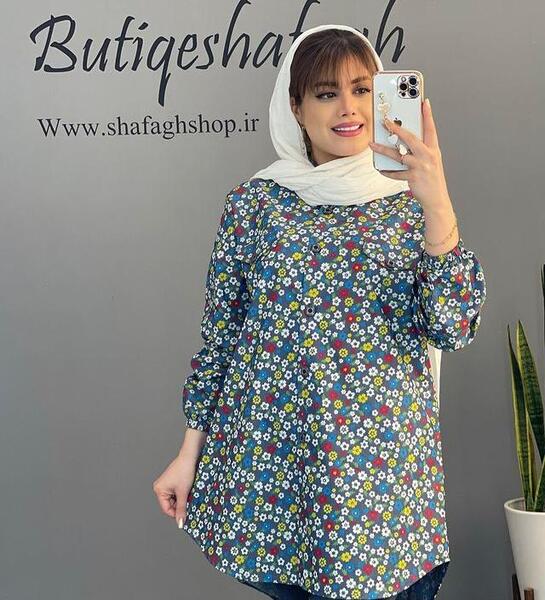 عکس مدل مانتو گل گلی نخی