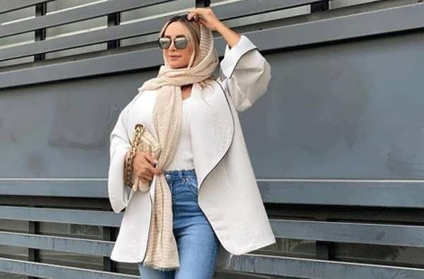 عکس مدل مانتو گل گلی جلو باز