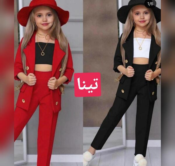 عکس ست نیم تنه و شلوار مجلسی دخترانه