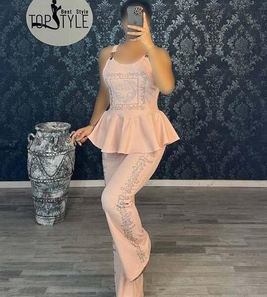 عکس ست نیم تنه و شلوار مجلسی دخترانه