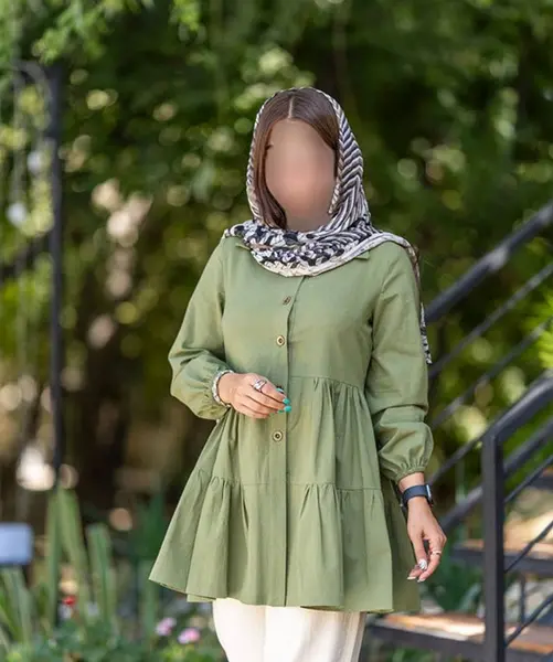 عکس مدل مانتو تابستانی جلو بسته گلدار
