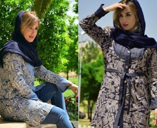 عکس مدل مانتو لی کاغذی طرح دار
