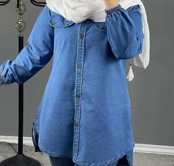 عکس مدل مانتو لی کاغذی جلو بسته