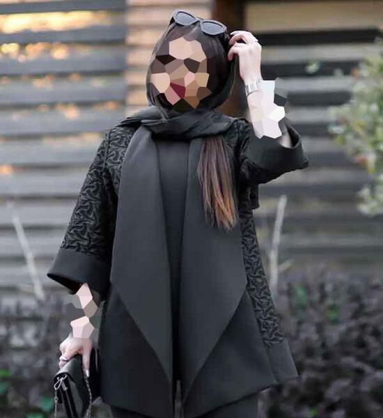 عکس مدل مانتو لاکچری مشکی