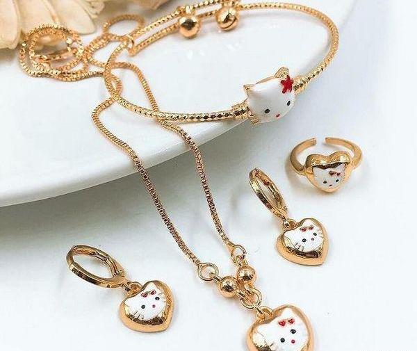 عکس قیمت ست کامل طلا دخترانه