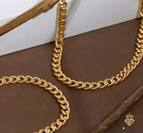 عکس ست گردنبند و دستبند دخترانه اسپرت طلا